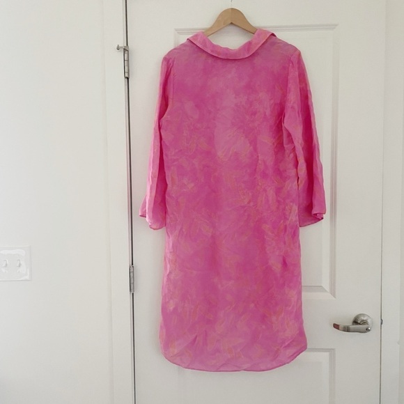 Amanda Bond Tie Dye Cupro Tunic Coverup Dress Resort - Picture 2 of 8